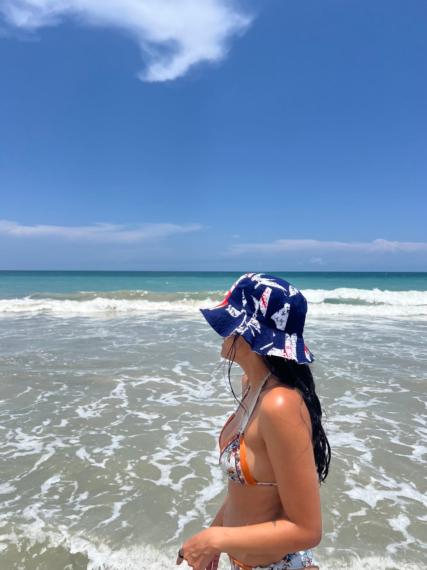 UPCYCLED YUKATA SUMMER HAT・NATSU 夏