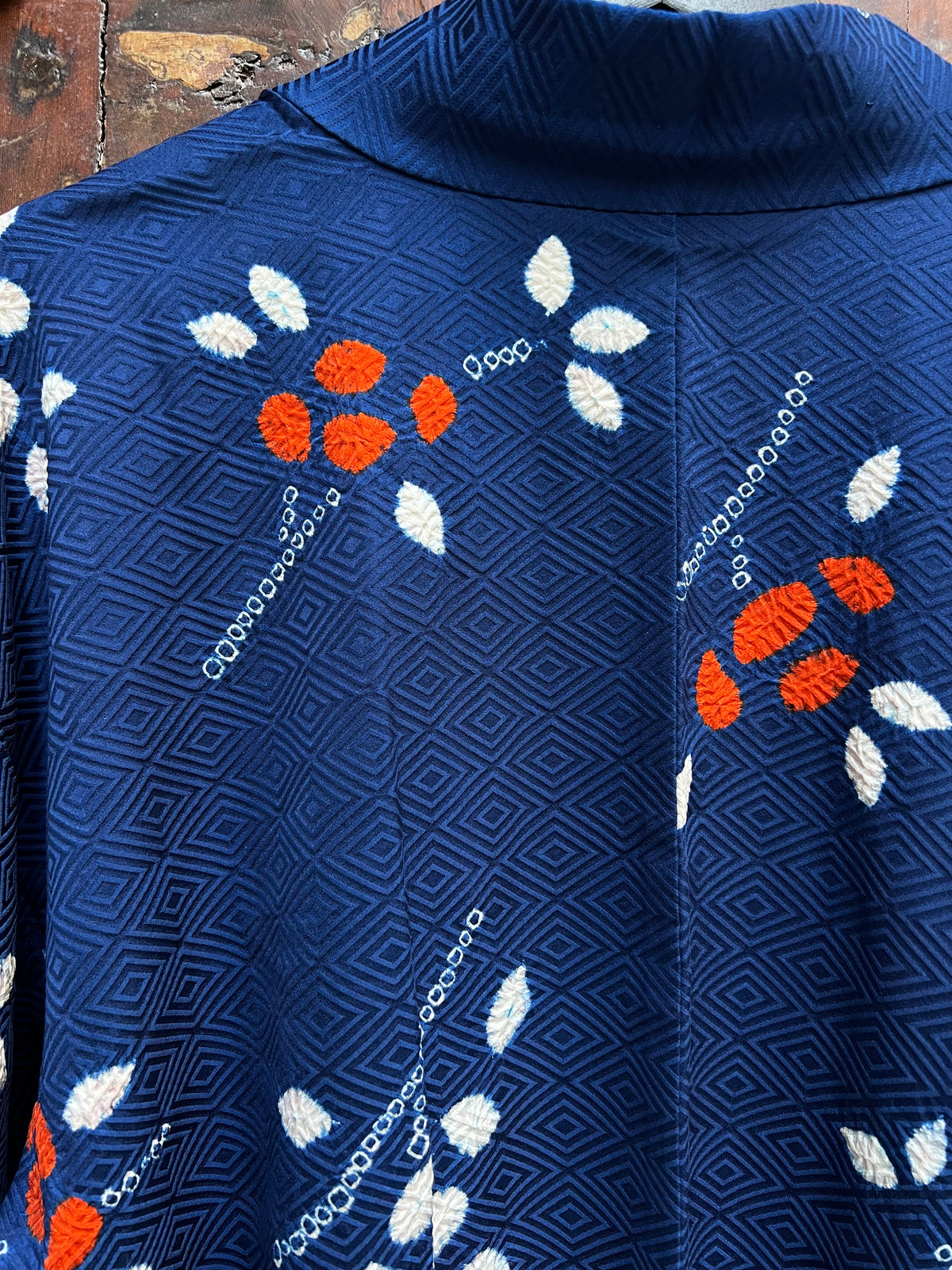 Vintage Partial Shibori Silk Haori Jacket · AIKOMACHI・藍小町