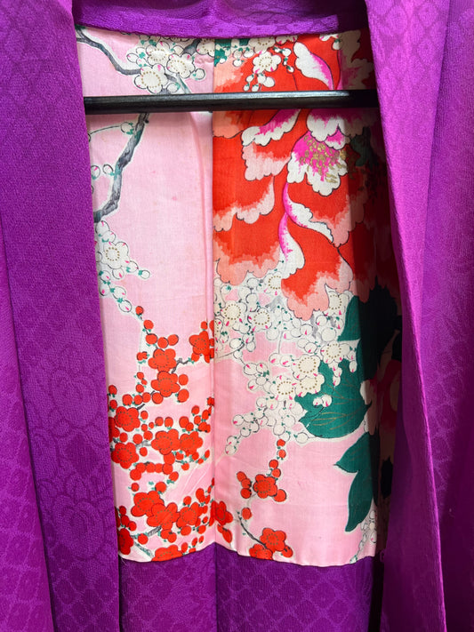 VINTAGE SILK HAORI JACKET・HANA MABUSHI 花眩