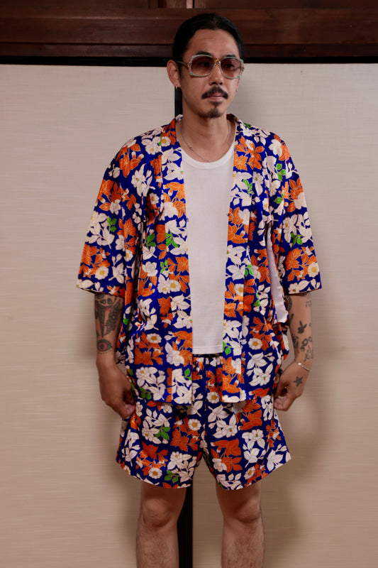 Haori x Upcycled Kimono Short Set・HANA BIYORI 花日和