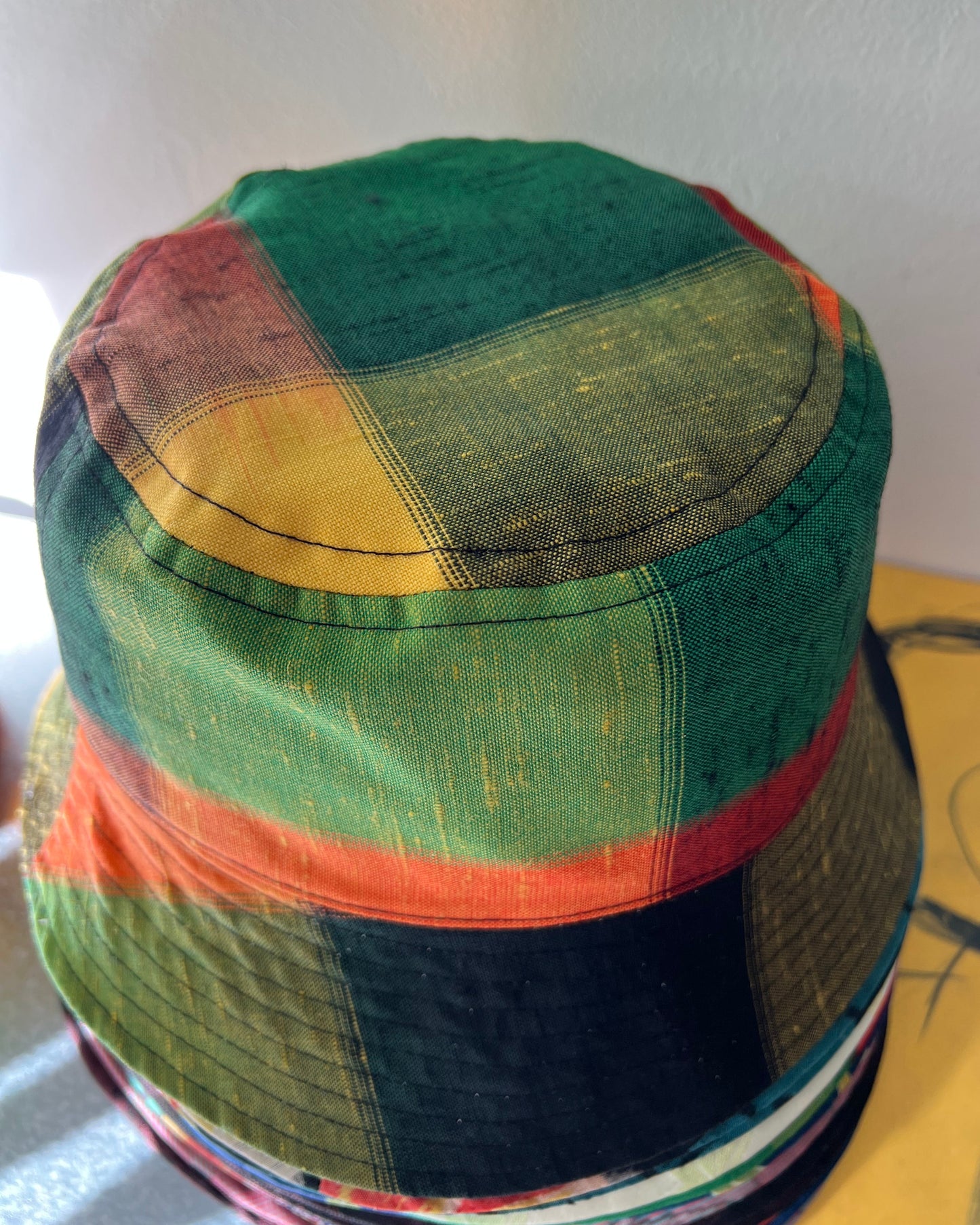 UPCYCLED KIMONO BUCKET HAT・HIMAWARI ひまわり