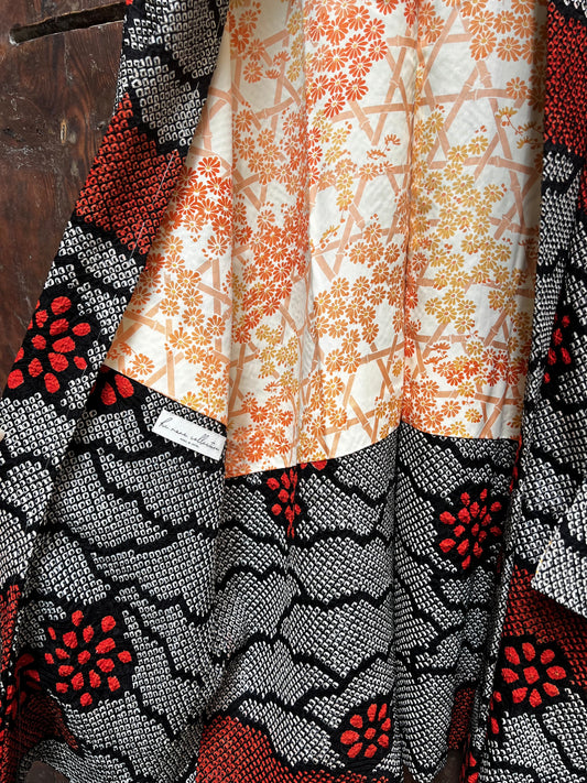 CHAQUETA HAORI VINTAGE DE SEDA・ZAKURO 柘榴