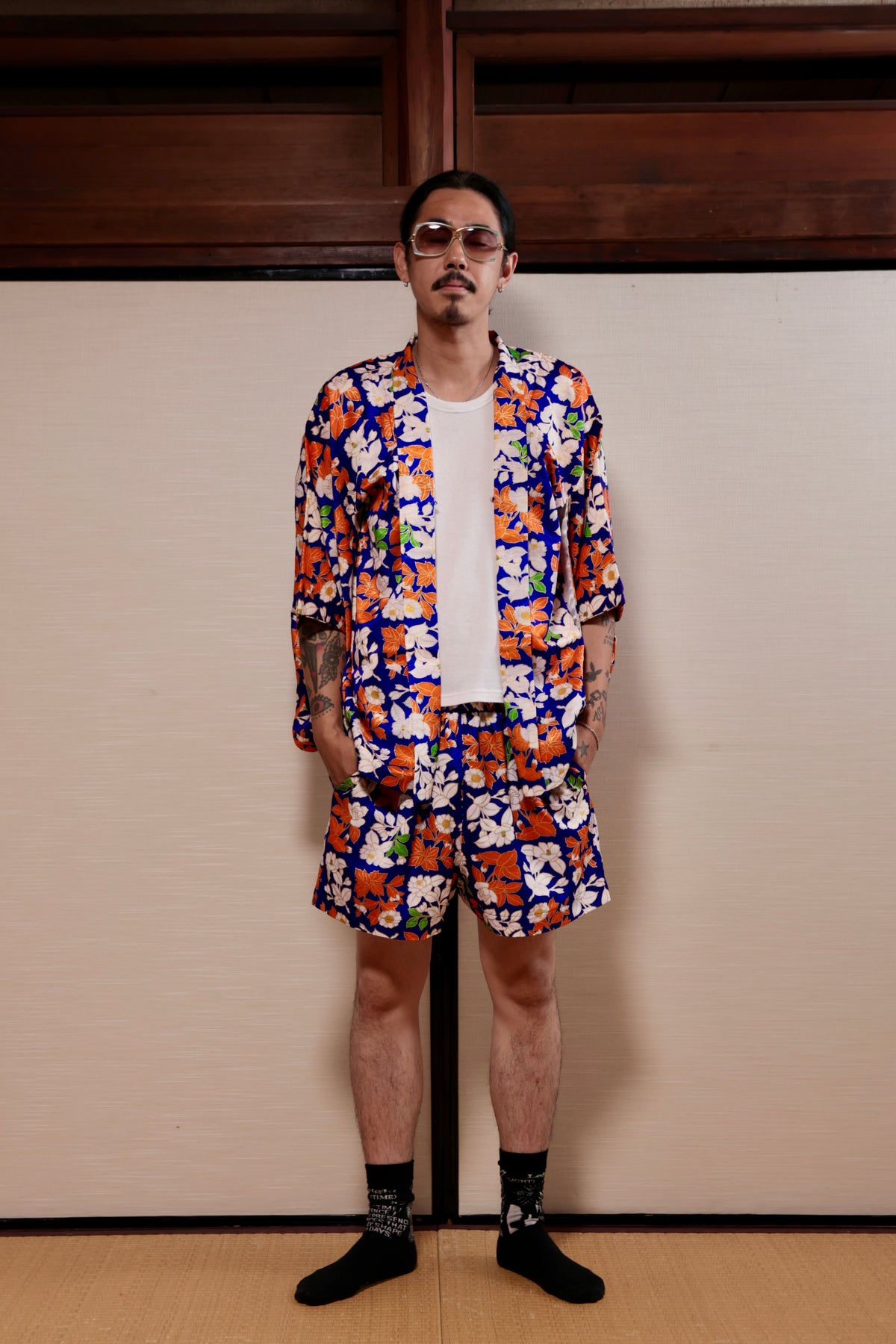 Haori x Upcycled Kimono Short Set・HANA BIYORI・花日和