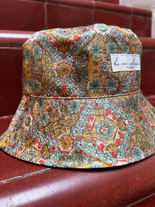UPCYCLED KIMONO BUCKET HAT・KARAHANA 唐花
