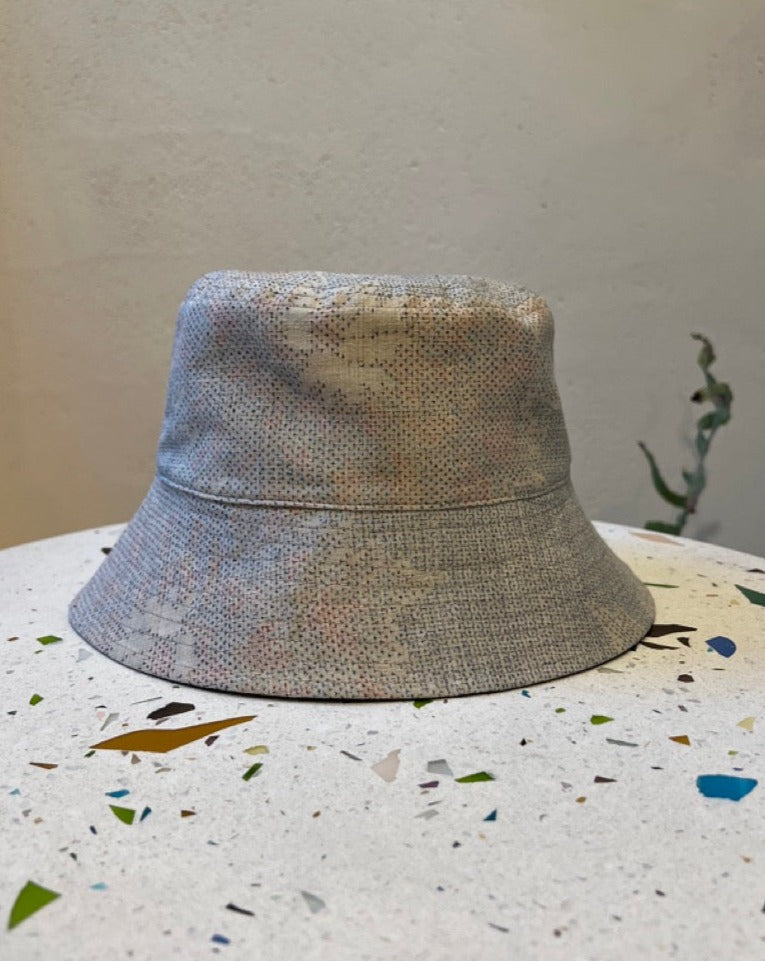 UPCYCLED KIMONO BUCKET HAT・AKA/SHIRO 赤白