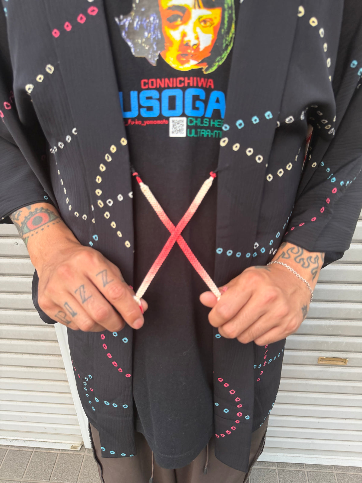 Vintage Partial Shibori Silk Haori Jacket · HOSHIMEGURI・星巡り
