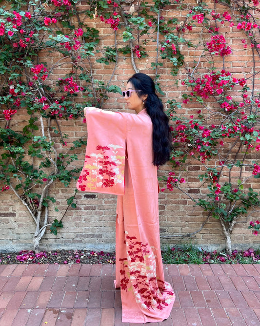 ANTIQUE KIMONO・MOMOIRO 桃色