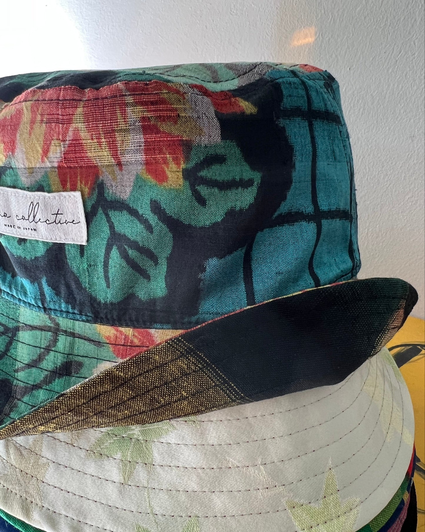 UPCYCLED KIMONO BUCKET HAT・HIMAWARI ひまわり