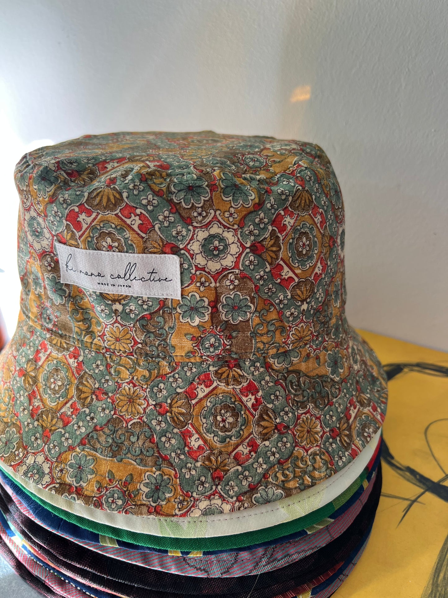 UPCYCLED KIMONO BUCKET HAT・KARAHANA 唐花