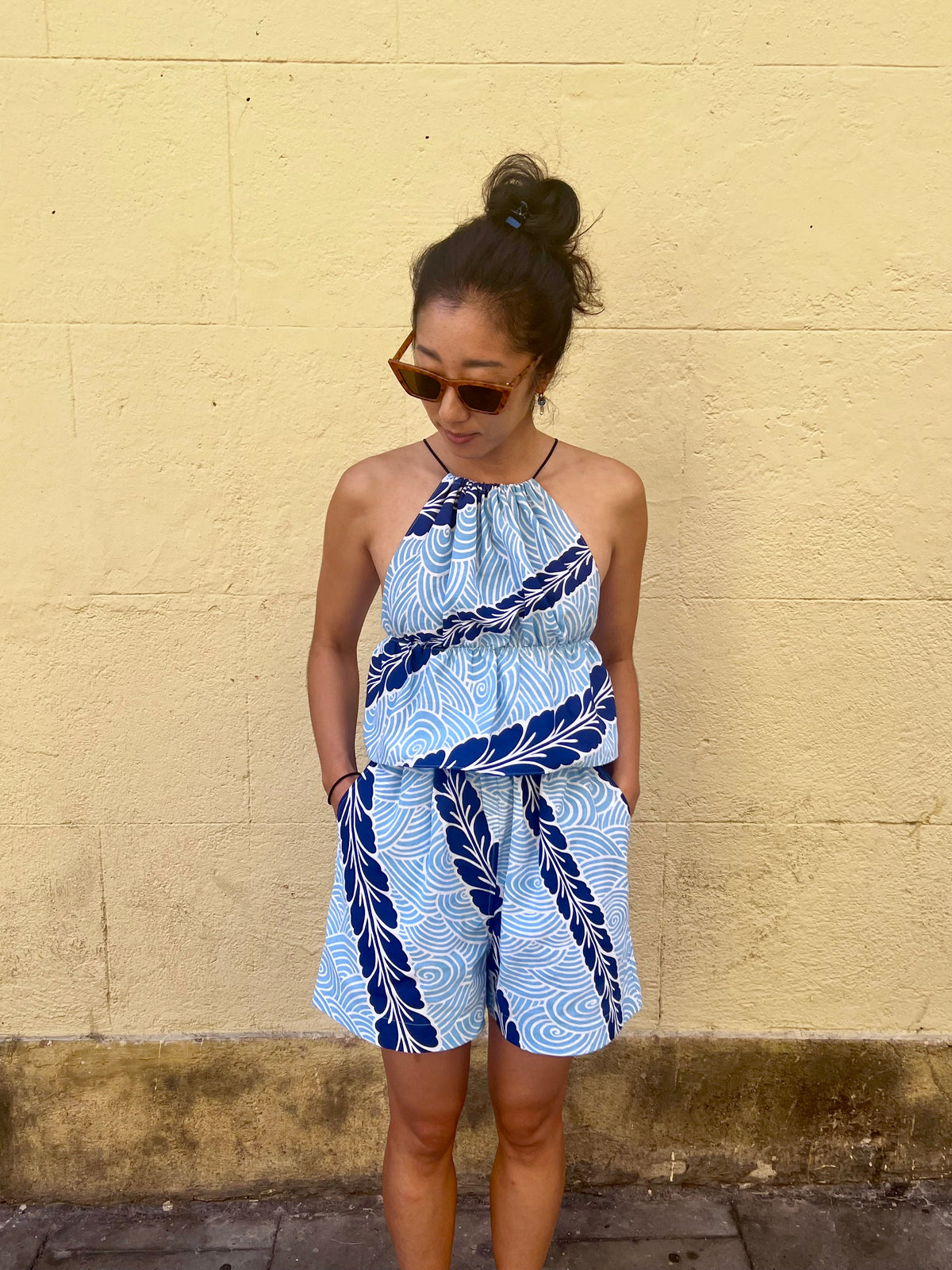 UPCYCLED YUKATA SHORTS・NAMI 波 Short
