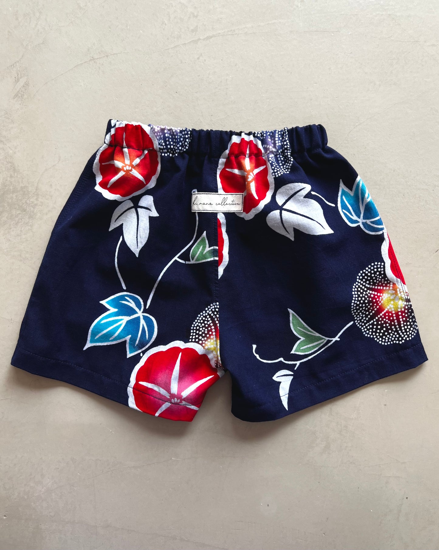 Upcycled Cotton Shorts 2-3 year old・ASAGAO あさがお