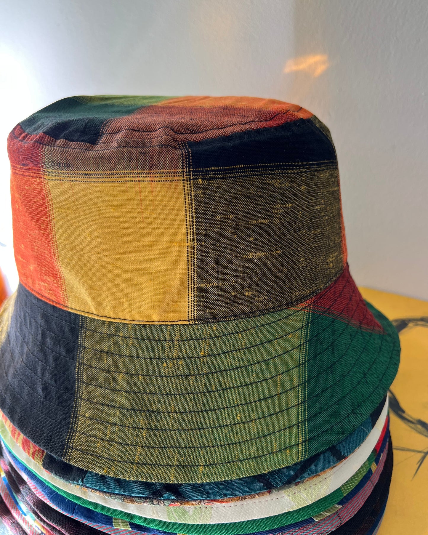 UPCYCLED KIMONO BUCKET HAT・HIMAWARI ひまわり