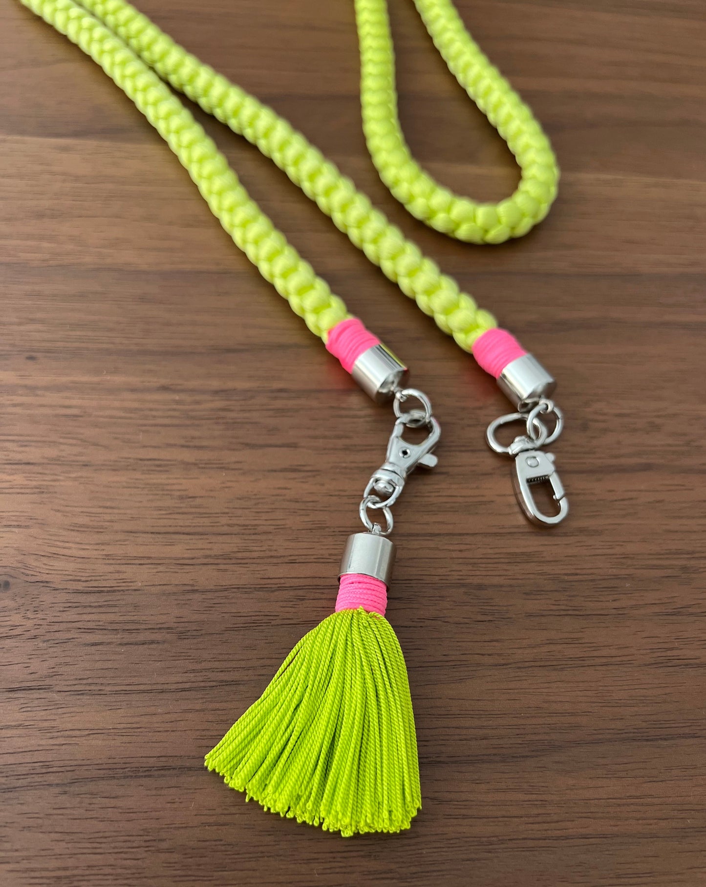 UPCYCLED OBI-JIME PHONE STRAP・NEON YELLOW ネオン黄色