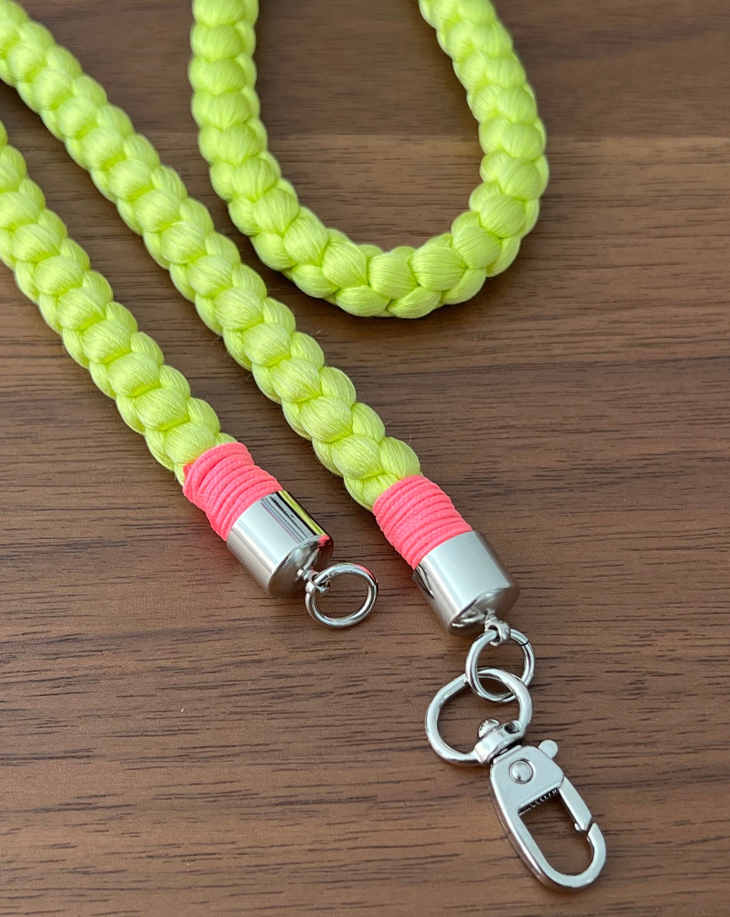 UPCYCLED OBI-JIME PHONE STRAP・NEON YELLOW ネオン黄色