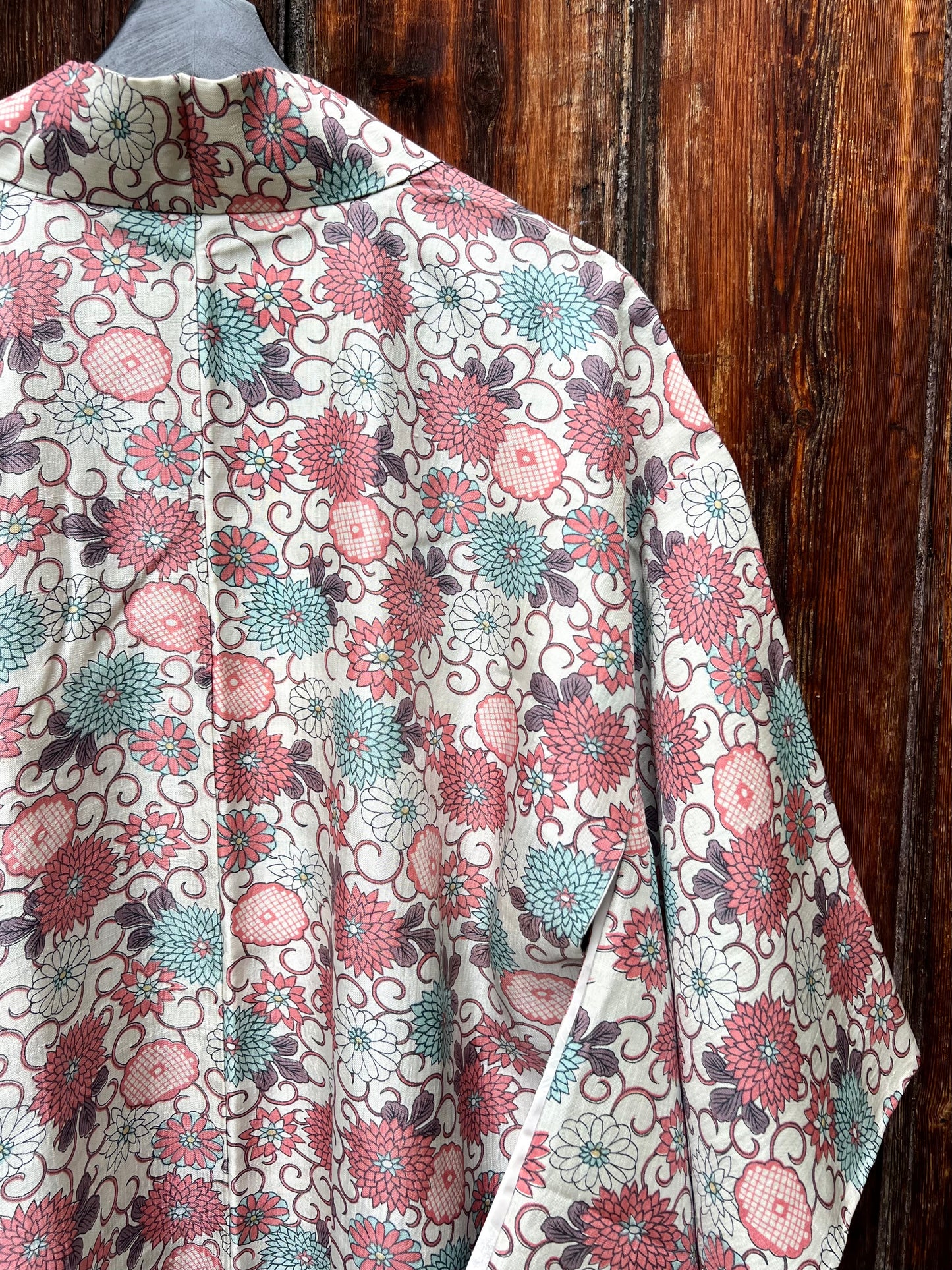 Vintage Black Silk Haori Jacket · HANAGASUMI 花霞