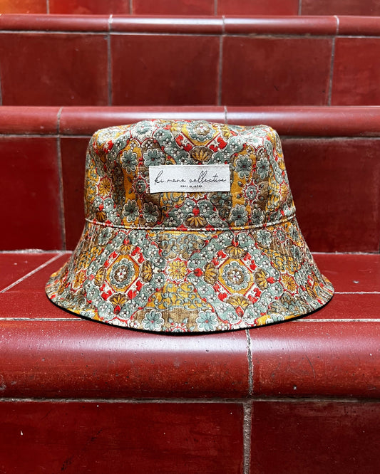 UPCYCLED KIMONO BUCKET HAT・KARAHANA 唐花