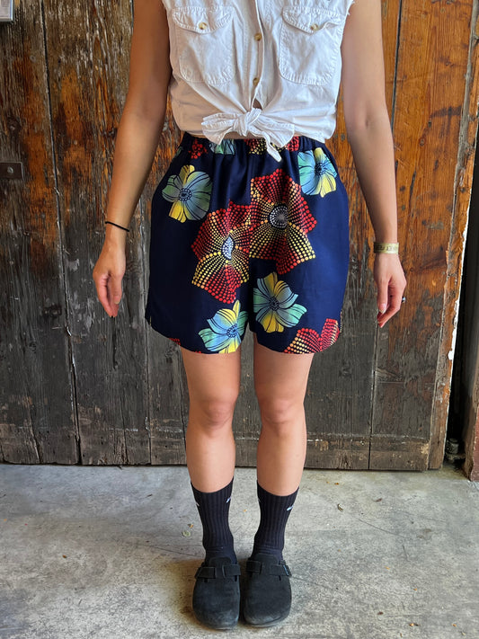 Upcycled Yukata Cotton Shorts · YAKA 夜華