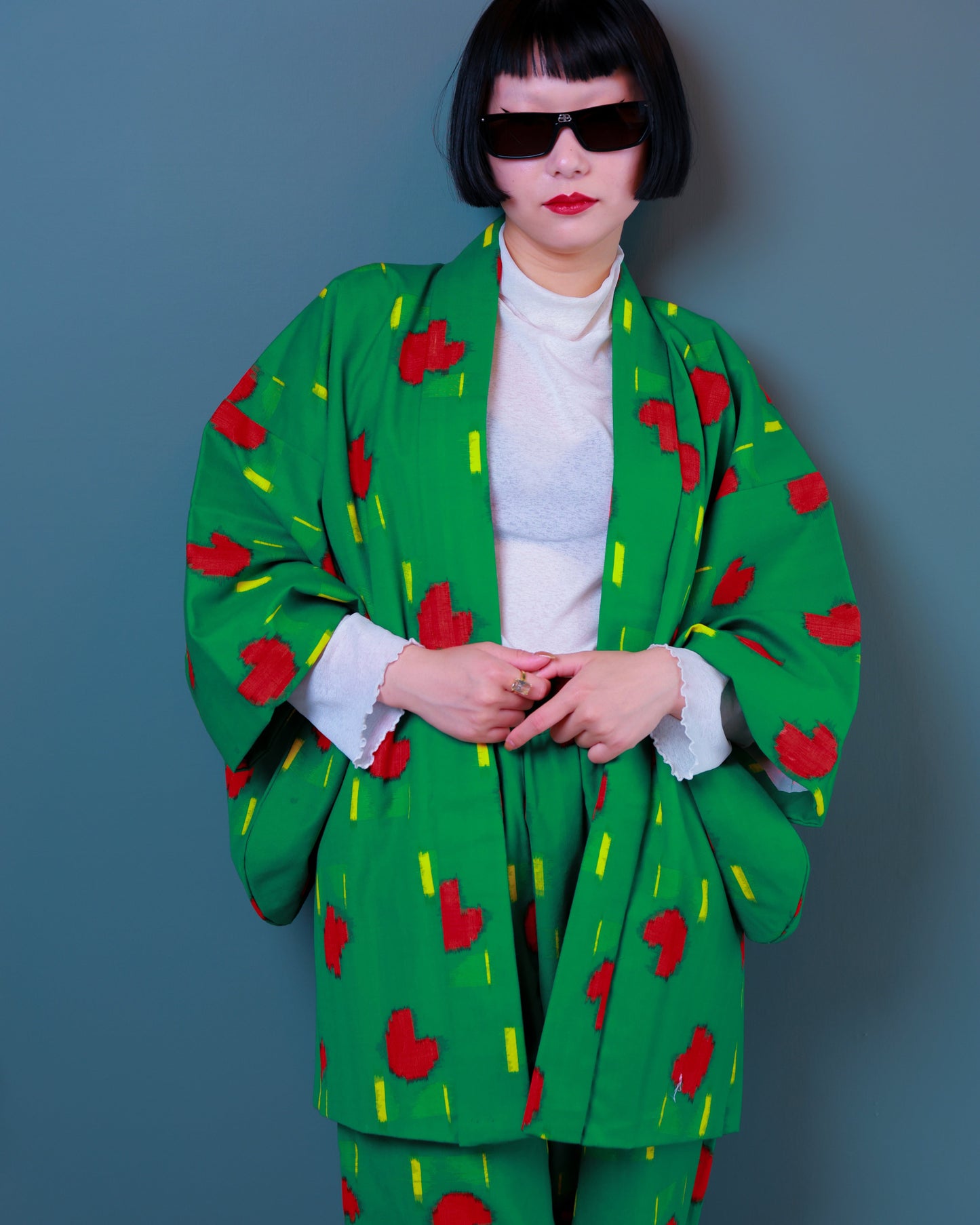 HAORI x UPCYCLED KIMONO UNISEX PANTS SET・PACMAN パックマン