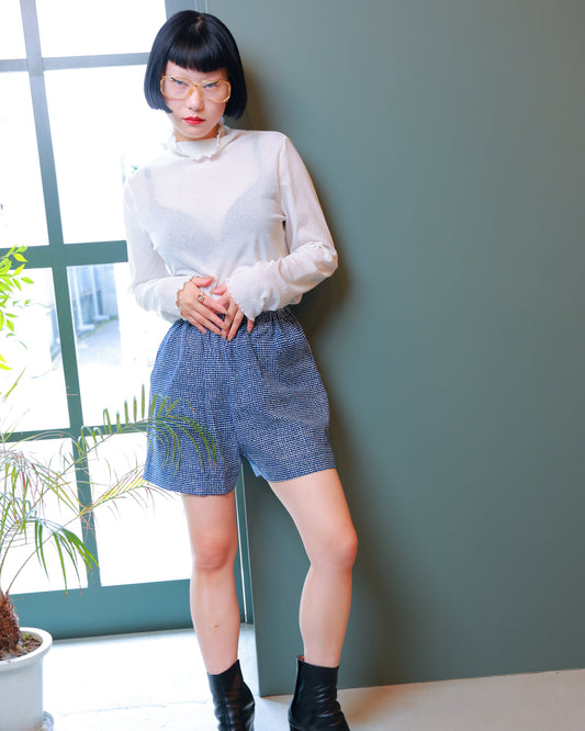 UPCYCLED YUKATA SHORTS・GEO