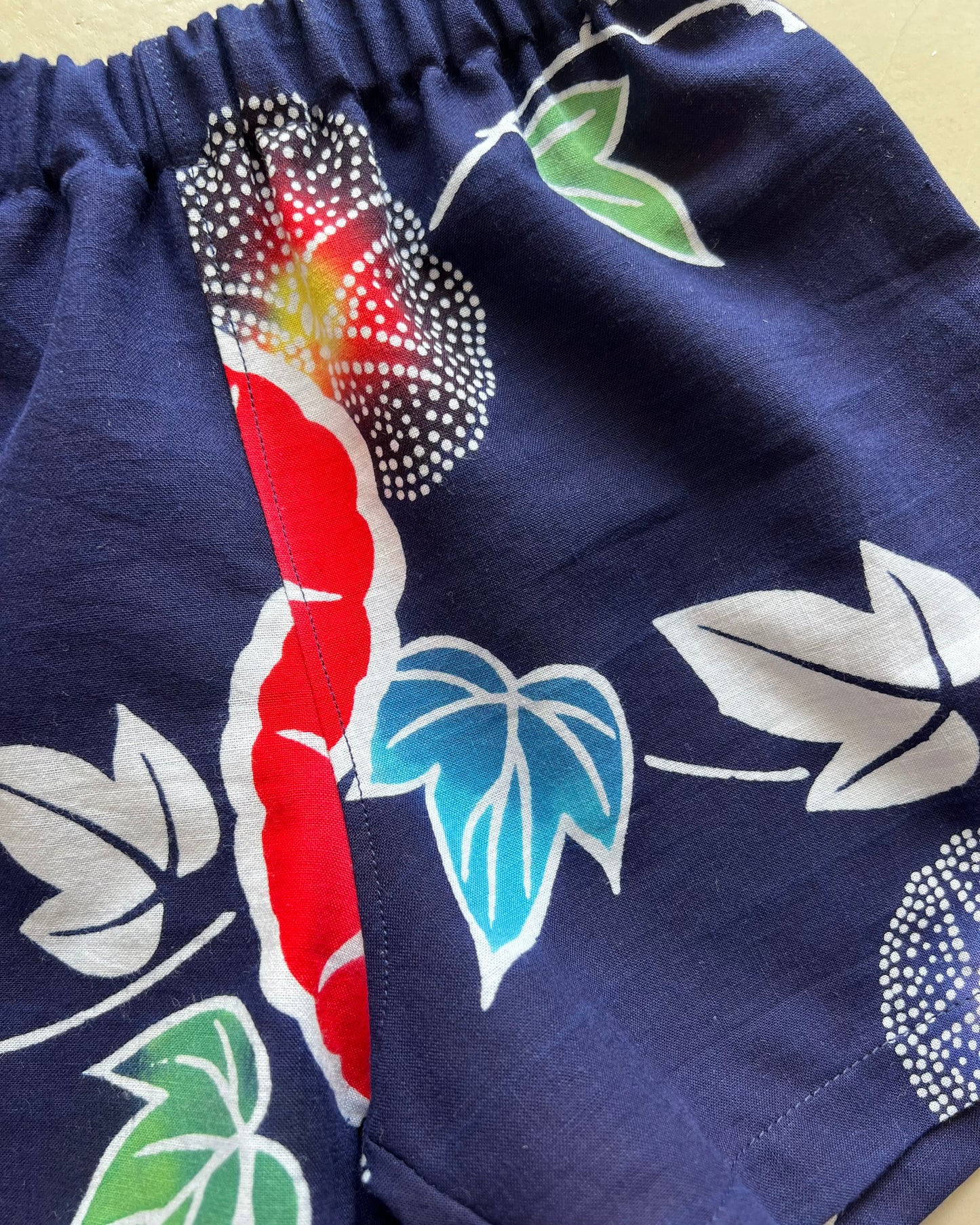 Upcycled Cotton Shorts 2-3 year old・ASAGAO あさがお