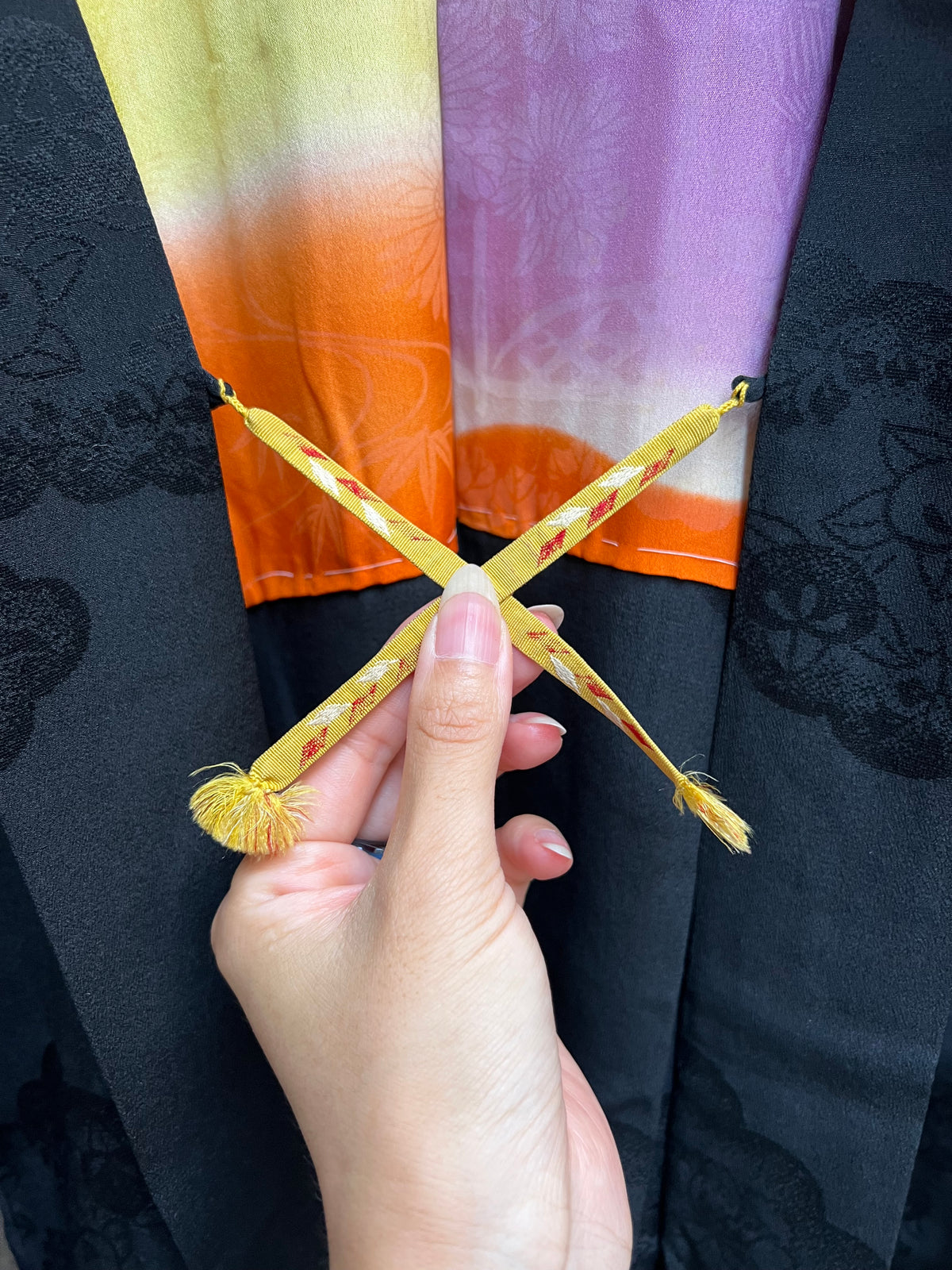 Vintage Partial Shibori Silk Haori Jacket · YŪHI 夕陽