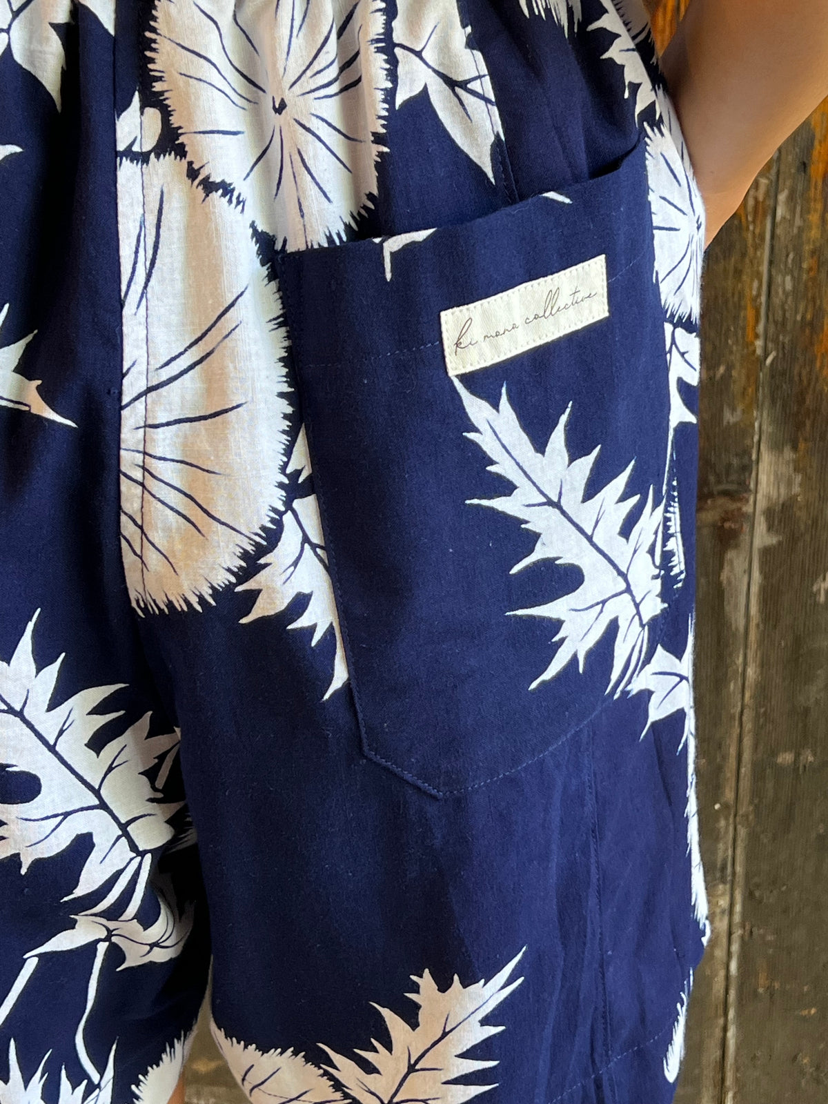 UPCYCLED YUKATA SHORTS・TANPOPO たんぽぽ Mid Length