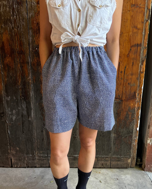 Upcycled Yukata Cotton Shorts · SEIRAN 青嵐