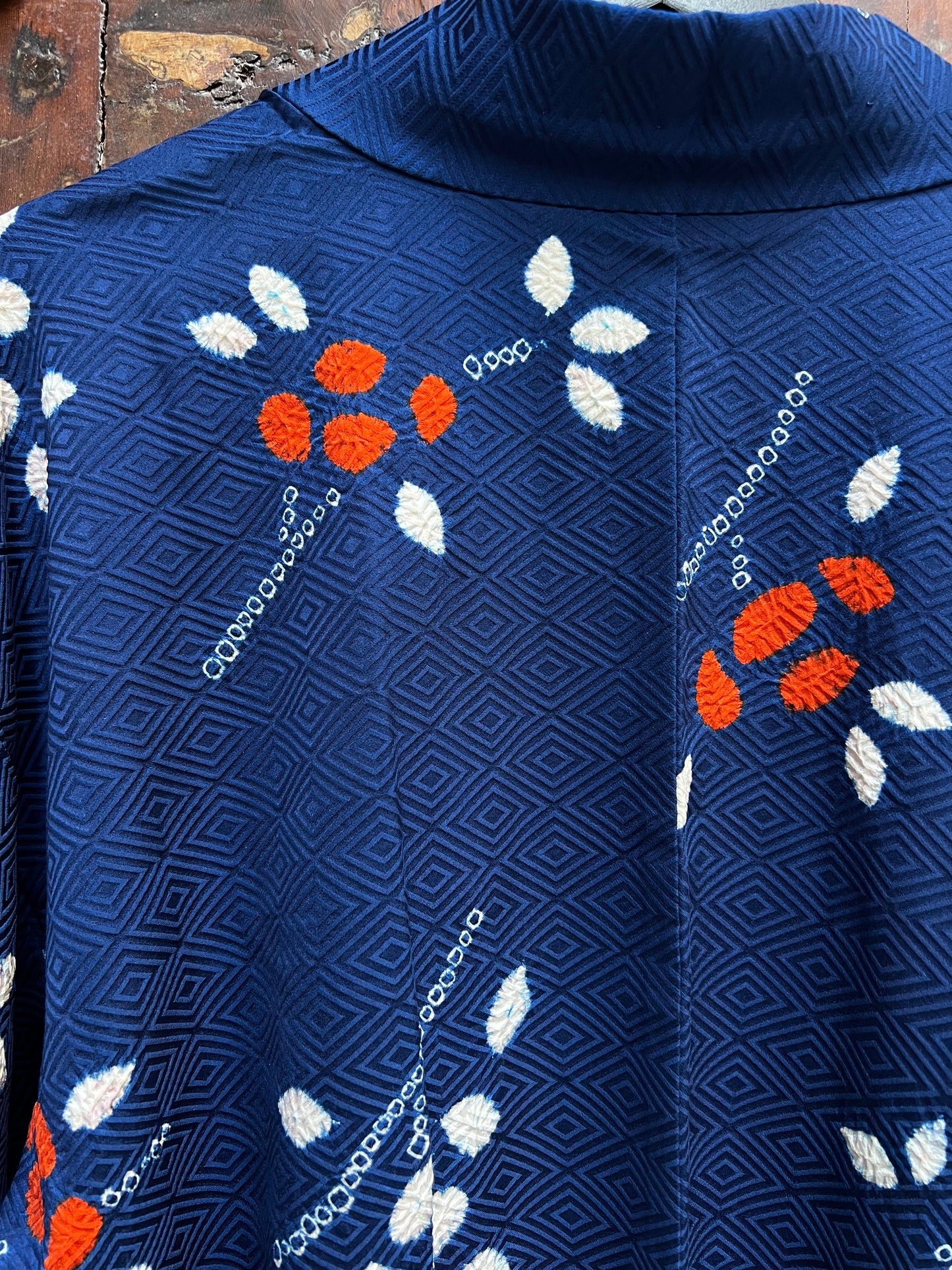 Vintage Partial Shibori Silk Haori Jacket · AIKOMACHI・藍小町