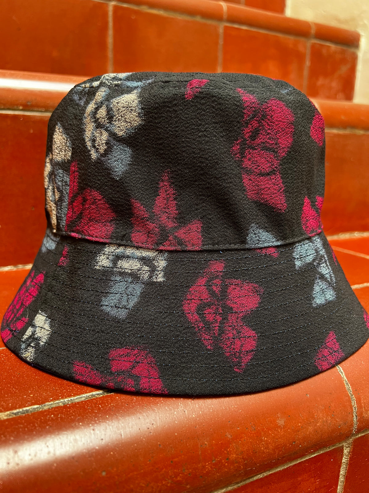UPCYCLED KIMONO BUCKET HAT・RURI-IRO 瑠璃色