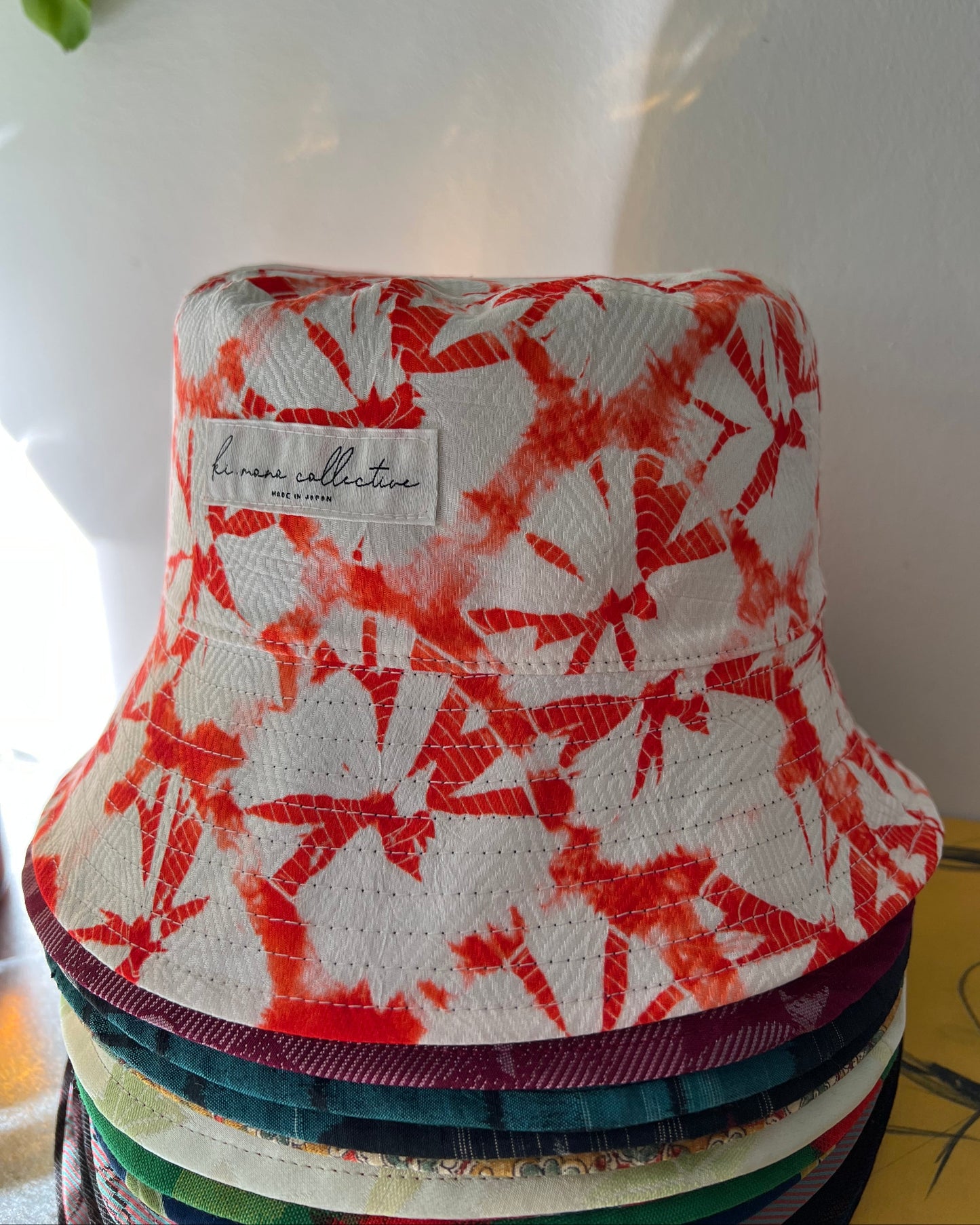 UPCYCLED KIMONO BUCKET HAT・レトロ タイダイRETRO TIE DYE