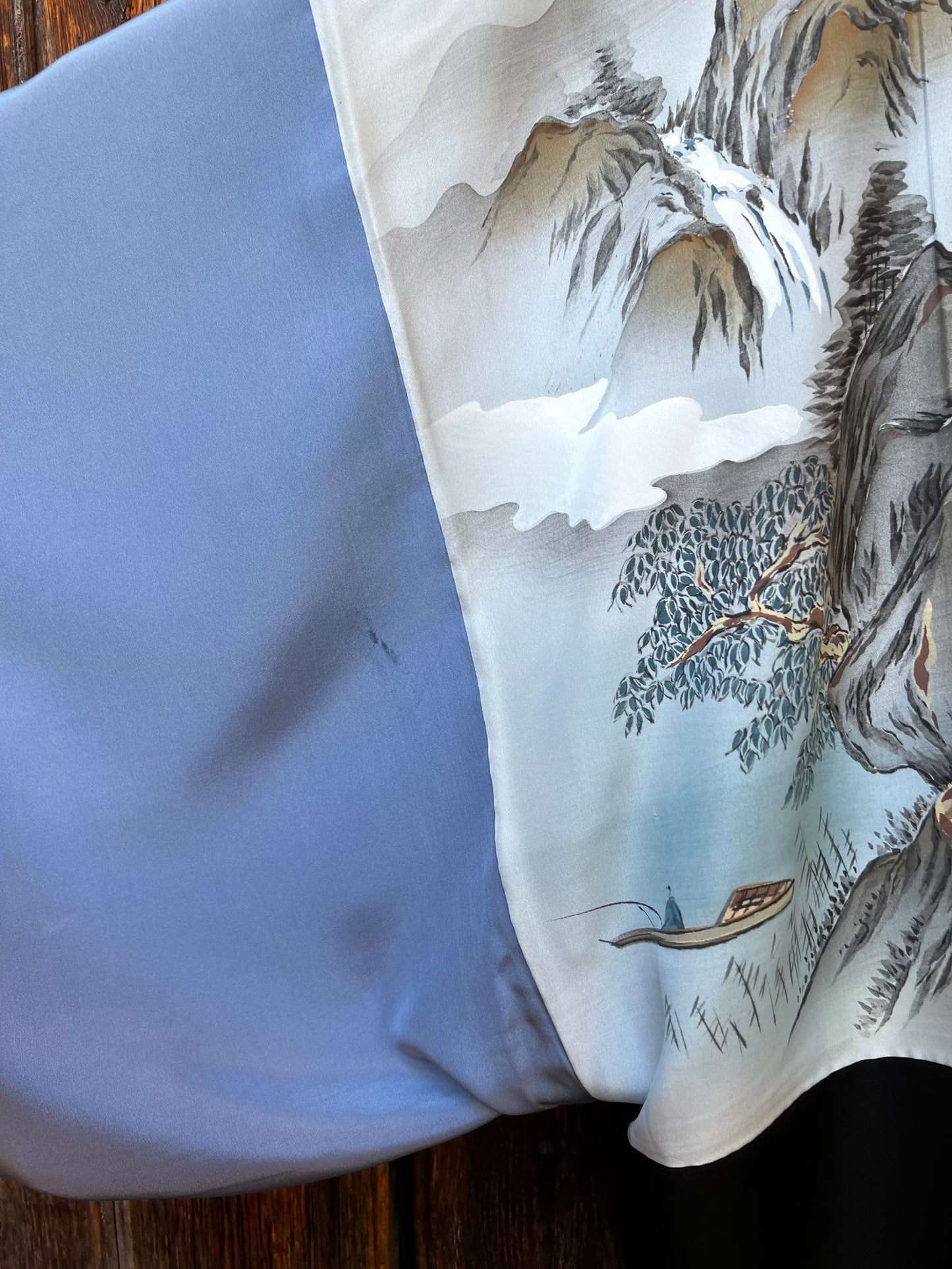 Vintage Reversible Men’s Silk Haori Jacket · BOKKEI 墨景