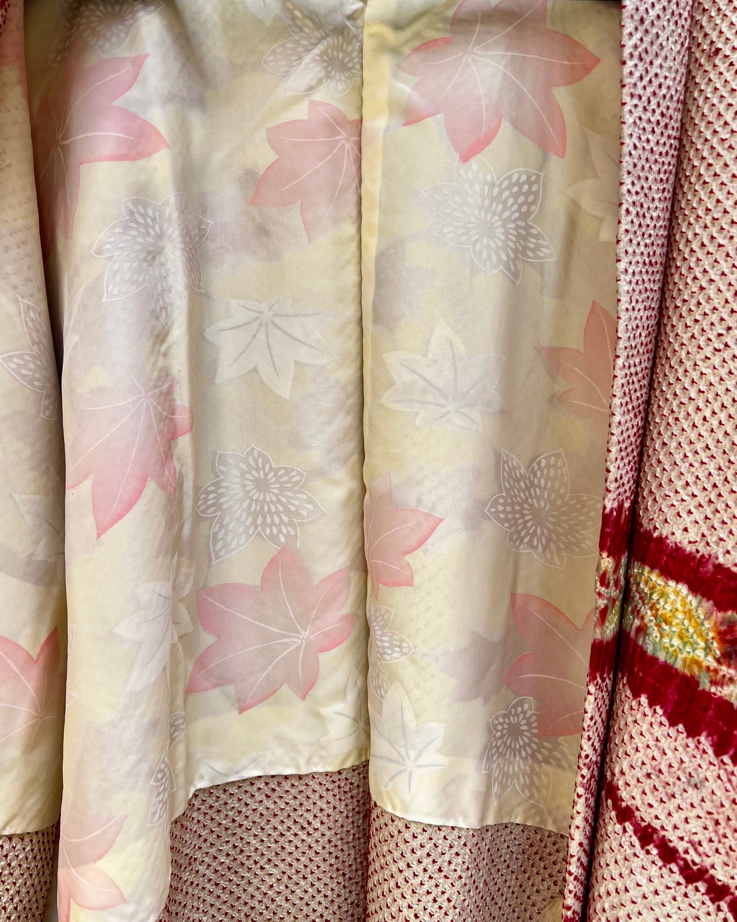 Vintage Shibori Haori · Pink Green YUMEMIGUSA 夢見草