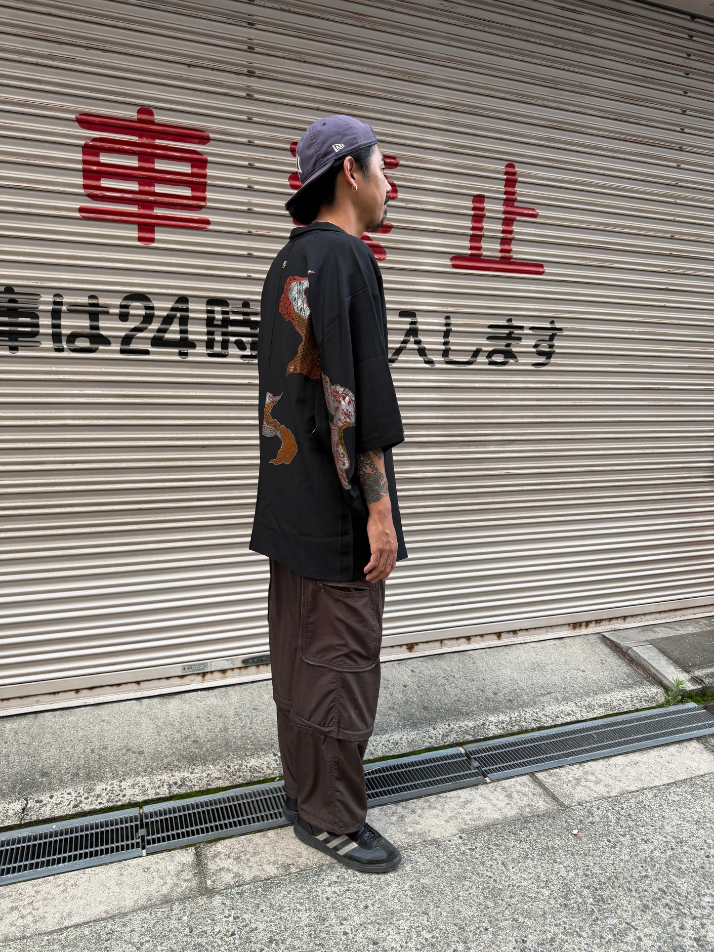 Vintage Black Silk Jacquard Haori Jacket · YOIEMAKI・宵絵巻