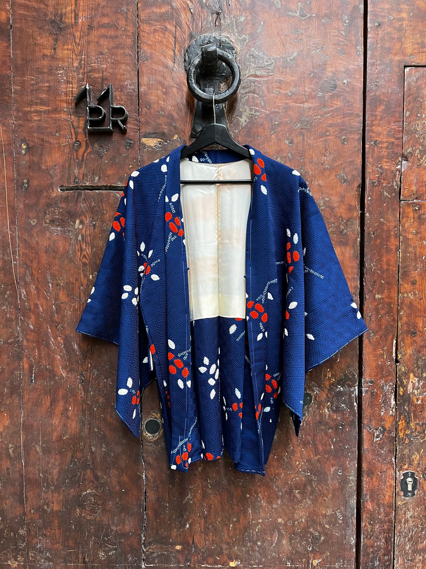 Vintage Partial Shibori Silk Haori Jacket · AIKOMACHI・藍小町