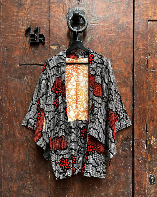 CHAQUETA HAORI VINTAGE DE SEDA・ZAKURO 柘榴