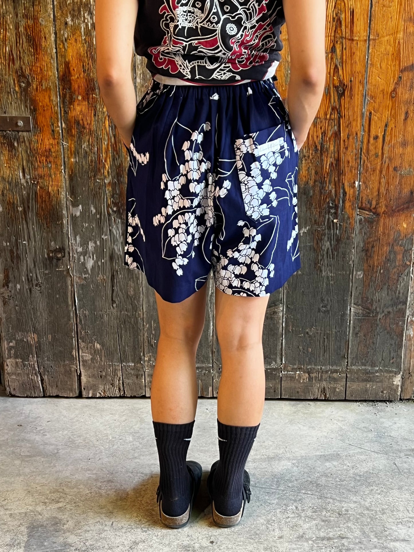 Upcycled Yukata Cotton Shorts・SUZURAN 鈴蘭