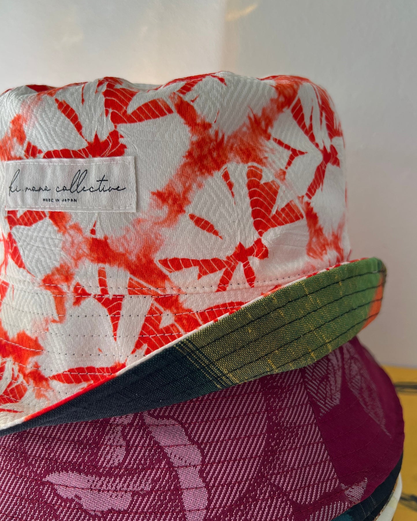 UPCYCLED KIMONO BUCKET HAT・レトロ タイダイRETRO TIE DYE