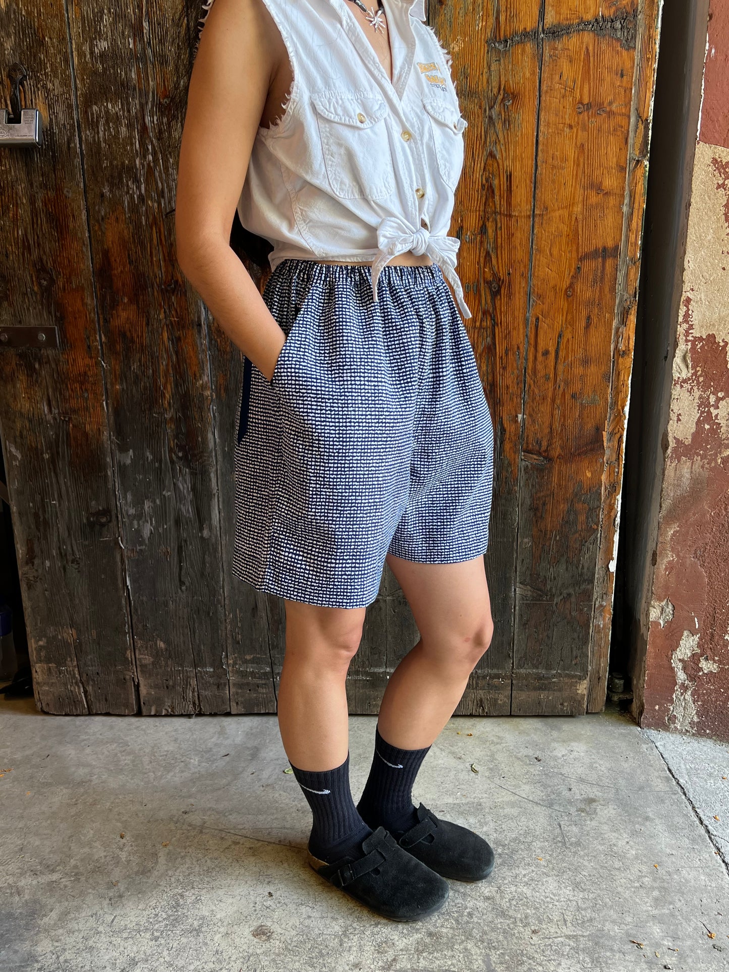 Upcycled Yukata Cotton Shorts · GEO ジオ