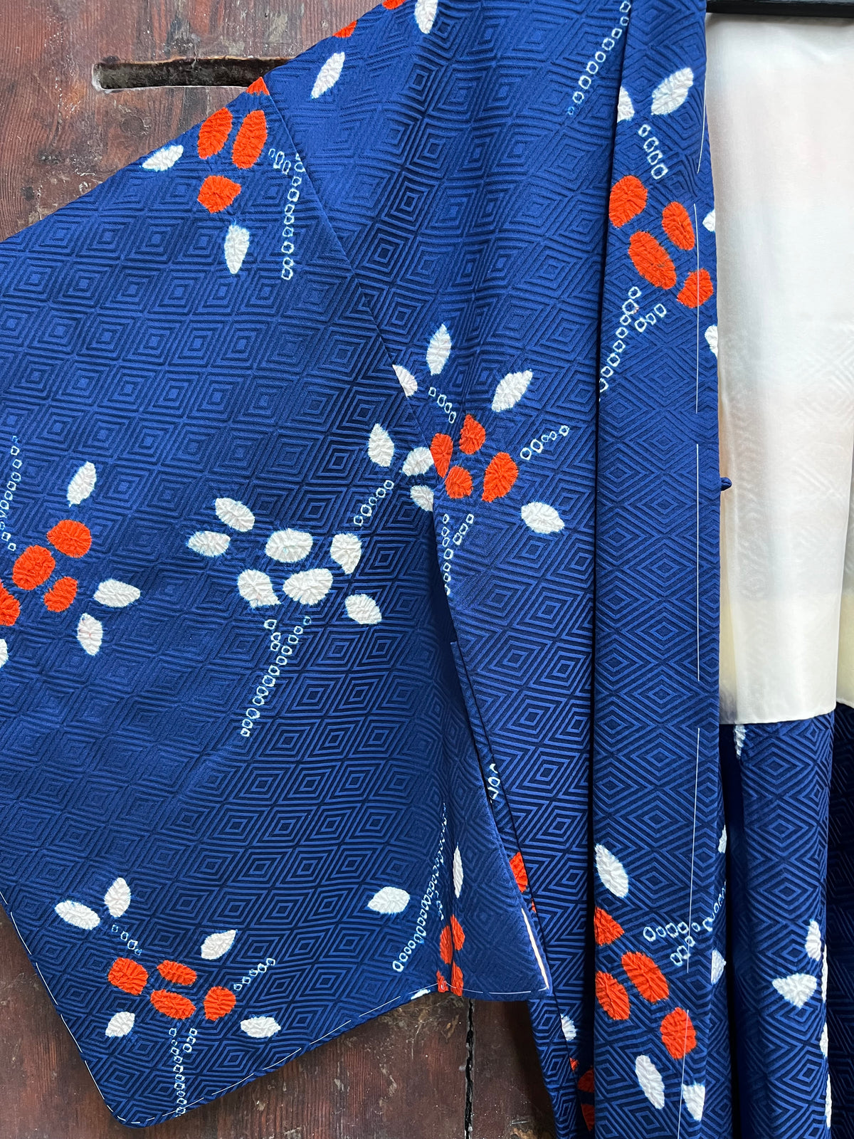 Vintage Partial Shibori Silk Haori Jacket · AIKOMACHI・藍小町