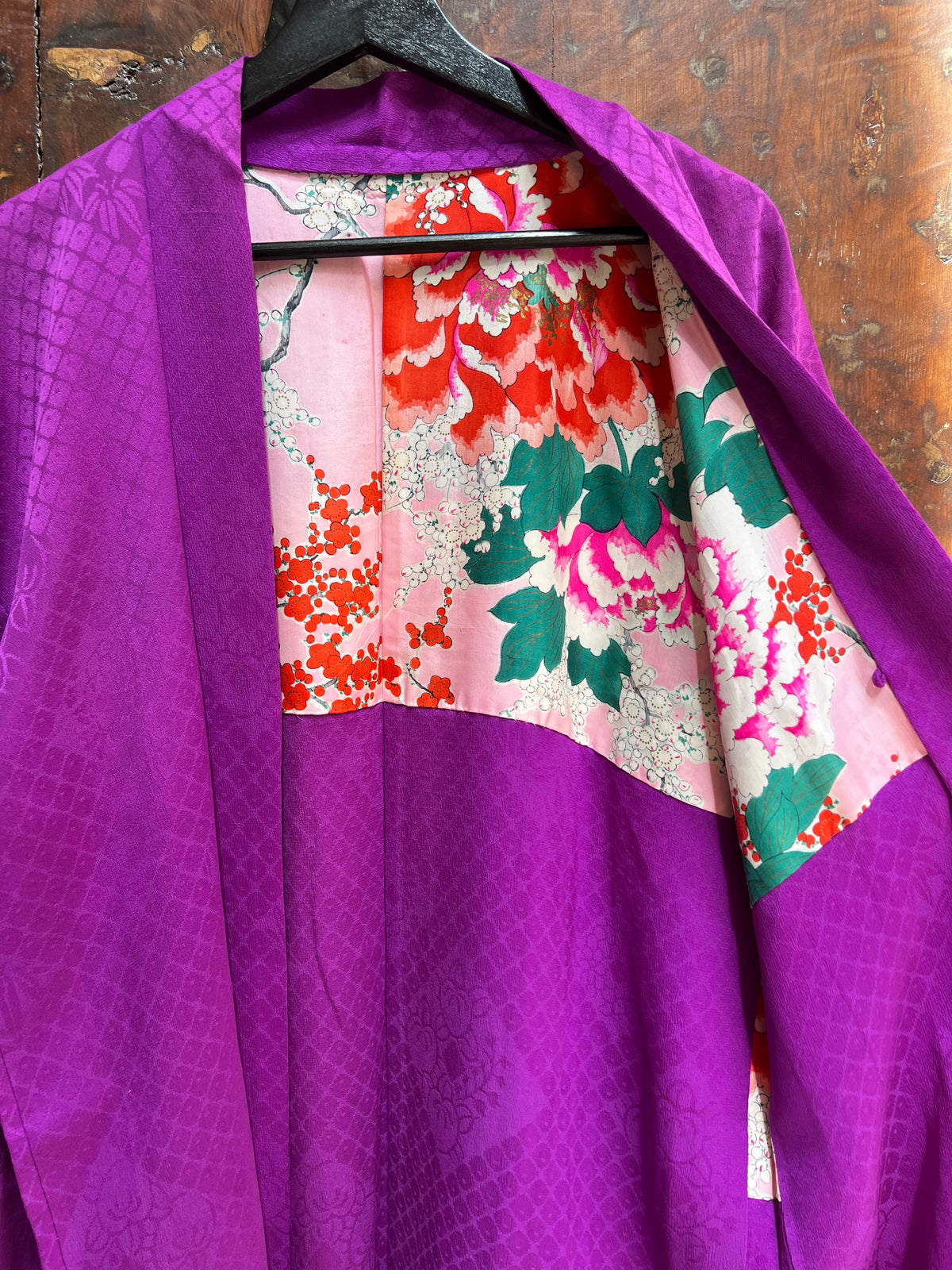 VINTAGE SILK HAORI JACKET・HANA MABUSHI 花眩