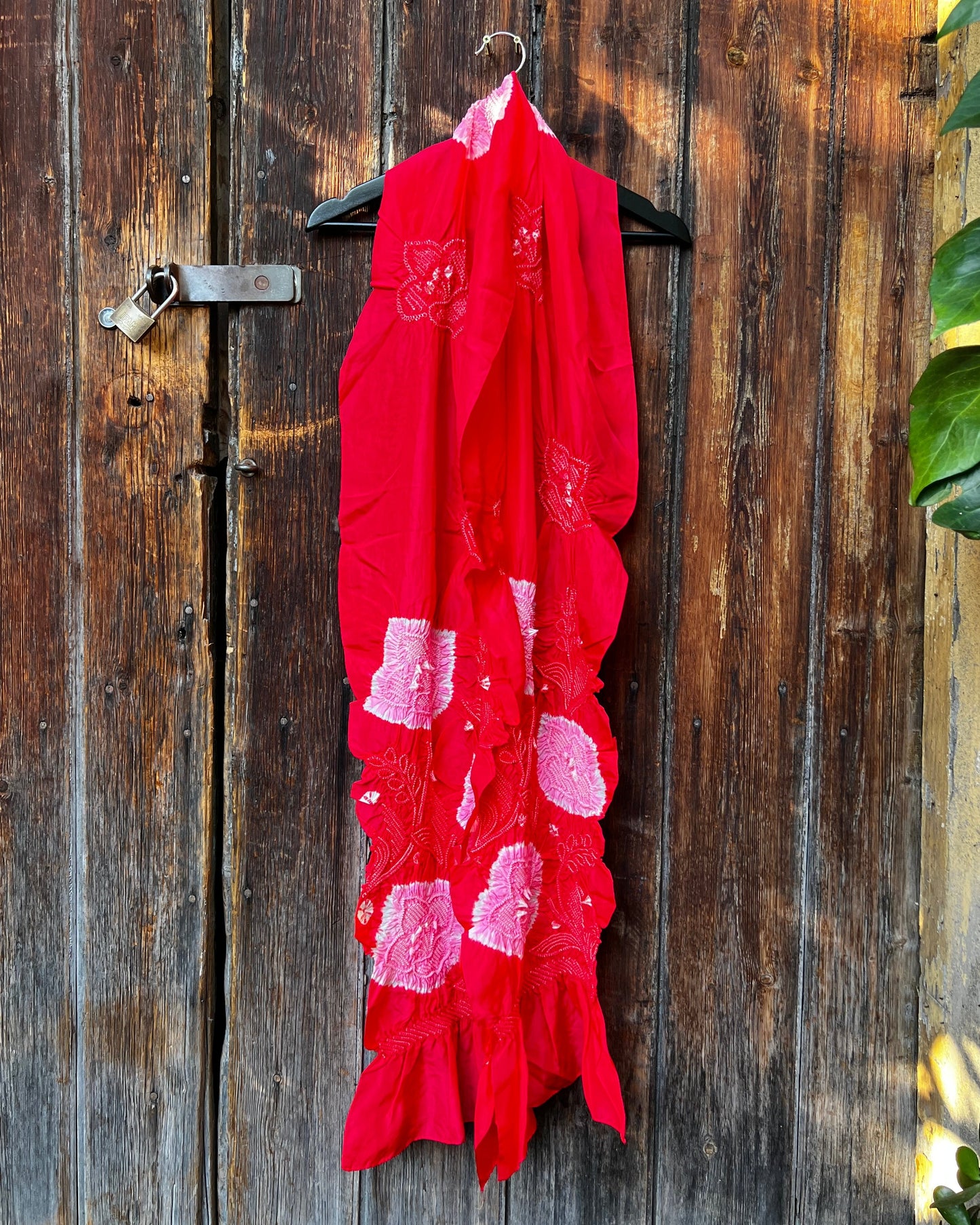 LARGE SILK OBIAGE / SCARF・HIBOTAN 緋牡丹