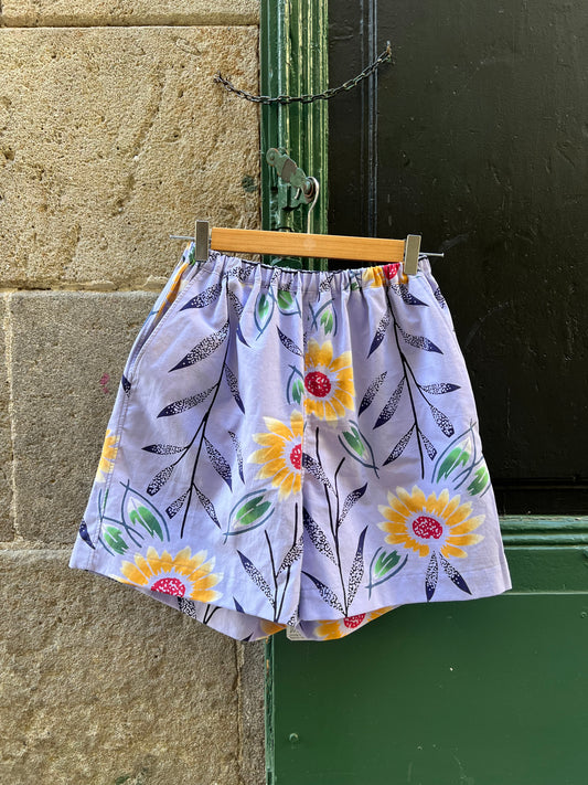 Upcycled Yukata Cotton Shorts · HIMAWARI ひまわり