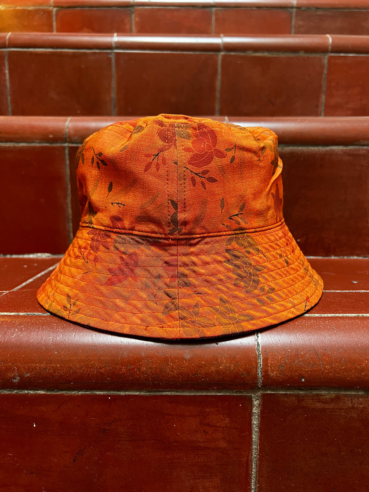 UPCYCLED KIMONO BUCKET HAT・BARA 薔薇