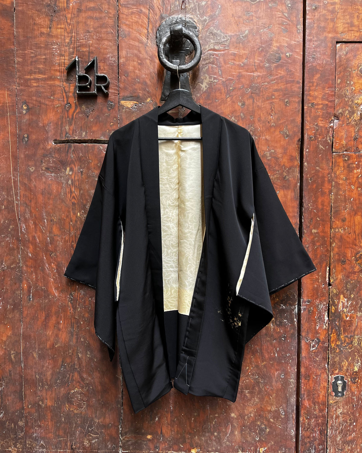CHAQUETA HAORI VINTAGE DE SEDA・KINSEN 金扇