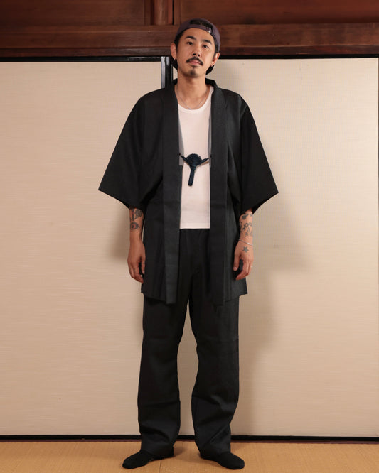 Haori x Upcycled Kimono Pants Set・Gen 玄