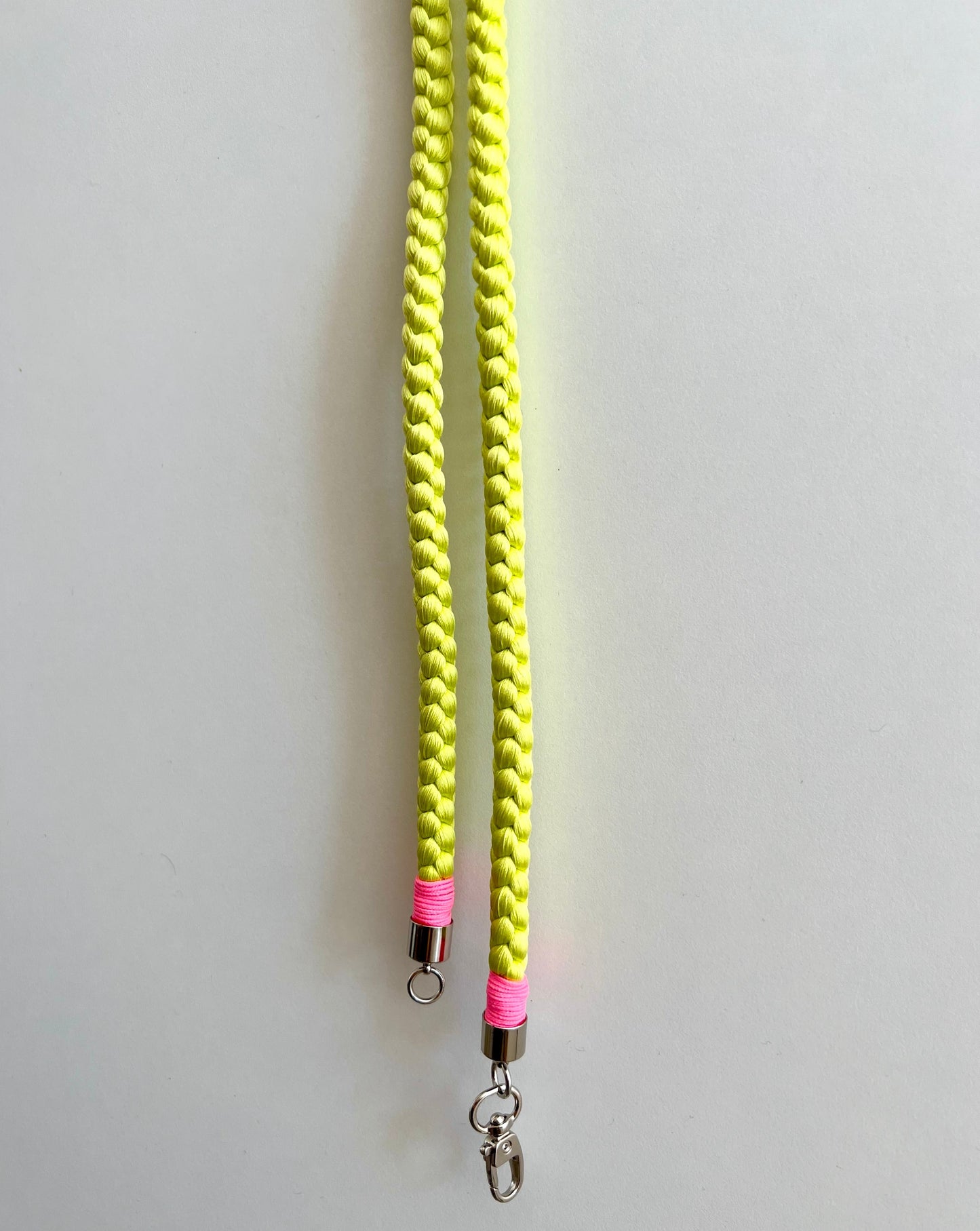 UPCYCLED OBI-JIME PHONE STRAP・NEON YELLOW ネオン黄色