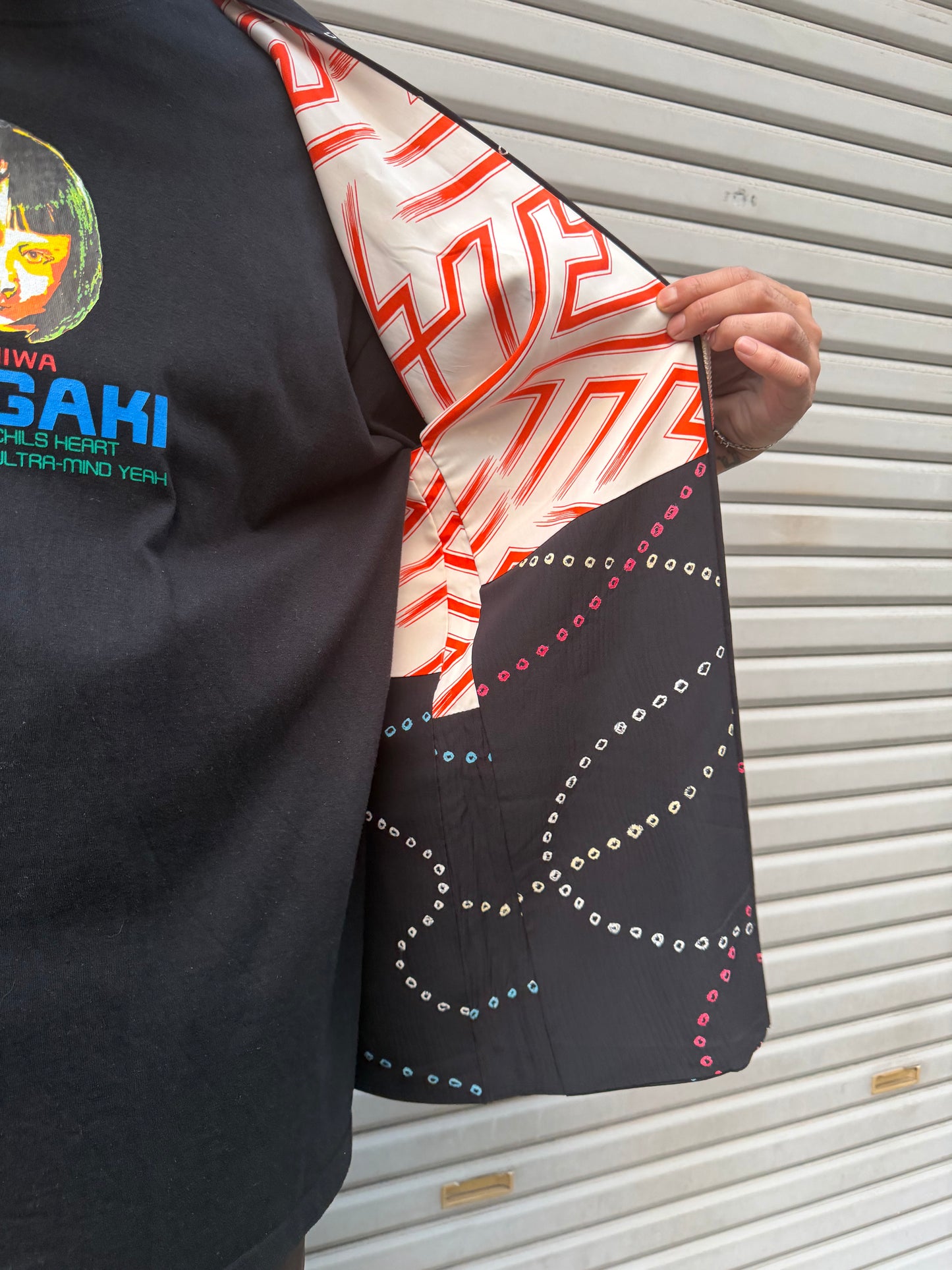 Vintage Partial Shibori Silk Haori Jacket · HOSHIMEGURI・星巡り