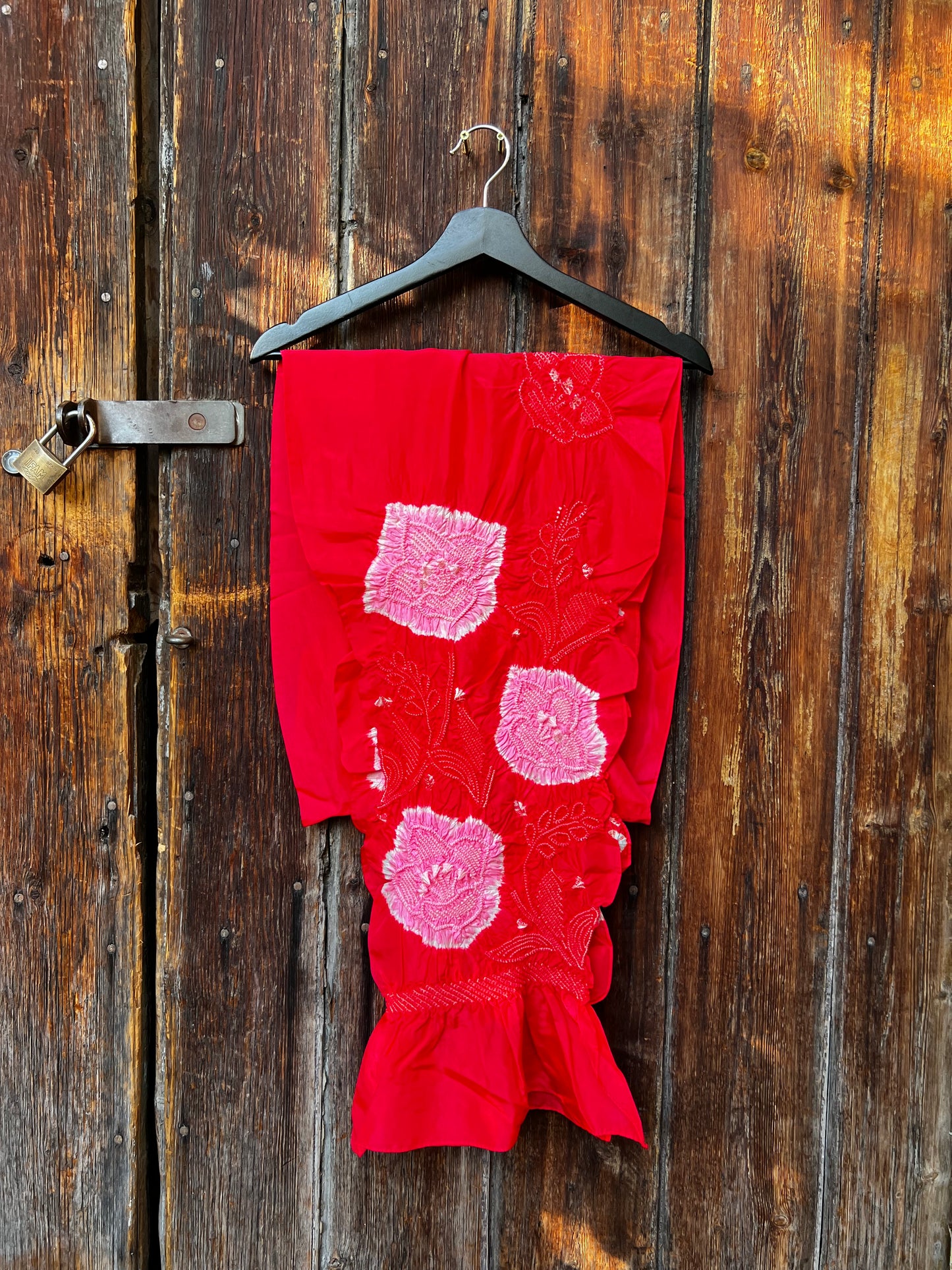 LARGE SILK OBIAGE / SCARF・HIBOTAN 緋牡丹