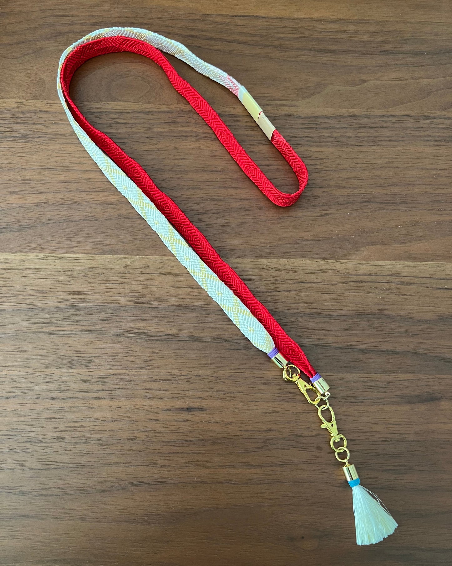 UPCYCLED OBI-JIME PHONE STRAP・KŌHAKU 紅白