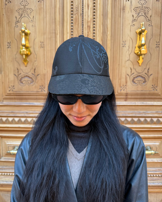 UPCYCLED OBI BASEBALL CAP・KOKKA 黒花